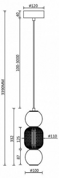 Подвесной светильник Maytoni Drop MOD273PL-L16G3K в Озерске - ozersk.mebel24.online | фото 3