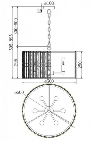 Подвесной светильник Maytoni Facet MOD094PL-06G в Озерске - ozersk.mebel24.online | фото 4