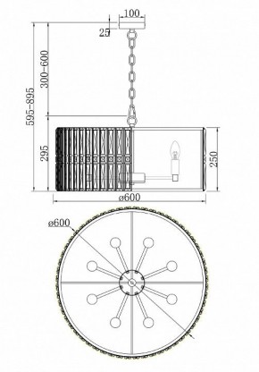 Подвесной светильник Maytoni Facet MOD094PL-08CH в Озерске - ozersk.mebel24.online | фото 3