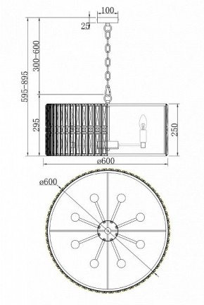 Подвесной светильник Maytoni Facet MOD094PL-08G в Озерске - ozersk.mebel24.online | фото 3