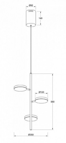 Подвесной светильник Maytoni Fad MOD070PL-L18B3K в Озерске - ozersk.mebel24.online | фото 4