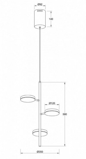Подвесной светильник Maytoni Fad MOD070PL-L18WK в Озерске - ozersk.mebel24.online | фото 4