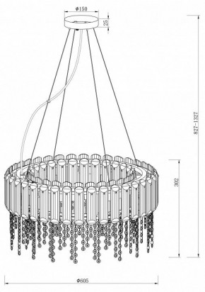 Подвесной светильник Maytoni Hail MOD097PL-08CH в Озерске - ozersk.mebel24.online | фото 4