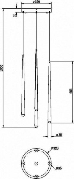 Подвесной светильник Maytoni Halo MOD132PL-L30BSK в Озерске - ozersk.mebel24.online | фото 2