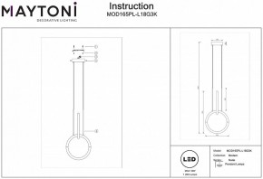 Подвесной светильник Maytoni Node MOD165PL-L18G3K в Озерске - ozersk.mebel24.online | фото 3