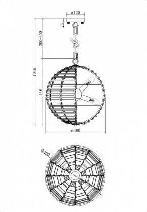 Подвесной светильник Maytoni Palla MOD092PL-06CH в Озерске - ozersk.mebel24.online | фото 3