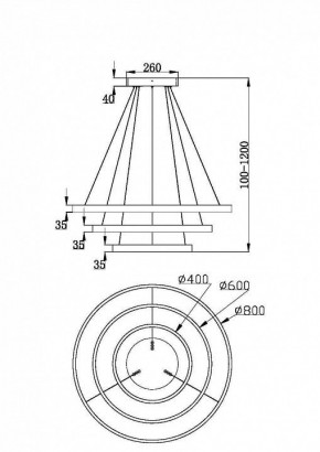Подвесной светильник Maytoni Rim 3 MOD058PL-L100W3K в Озерске - ozersk.mebel24.online | фото 5
