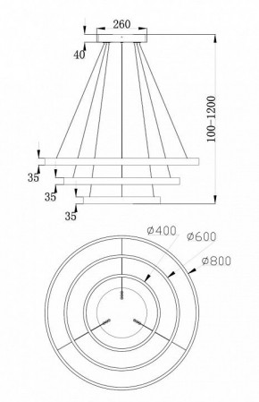 Подвесной светильник Maytoni Rim MOD058PL-L100W4K в Озерске - ozersk.mebel24.online | фото 6