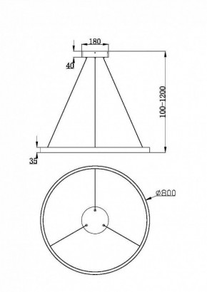 Подвесной светильник Maytoni Rim MOD058PL-L42BK в Озерске - ozersk.mebel24.online | фото 3