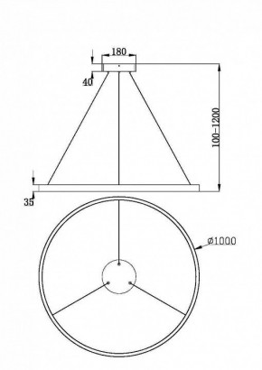 Подвесной светильник Maytoni Rim MOD058PL-L54BSK в Озерске - ozersk.mebel24.online | фото 3