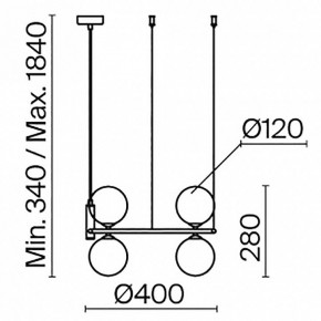 Подвесной светильник Maytoni Ring MOD013PL-04BS1 в Озерске - ozersk.mebel24.online | фото 6