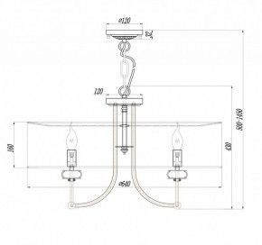 Подвесной светильник Maytoni Roma ARM006PL-08G в Озерске - ozersk.mebel24.online | фото 4