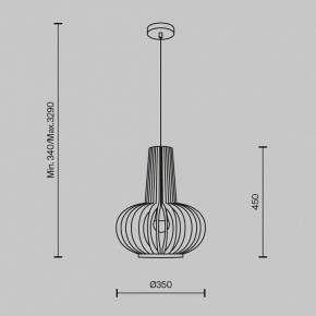Подвесной светильник Maytoni Roots MOD193PL-01W в Озерске - ozersk.mebel24.online | фото 5