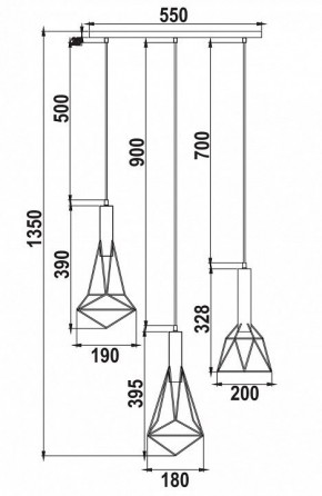 Подвесной светильник Maytoni Spider T021-03-B в Озерске - ozersk.mebel24.online | фото 6