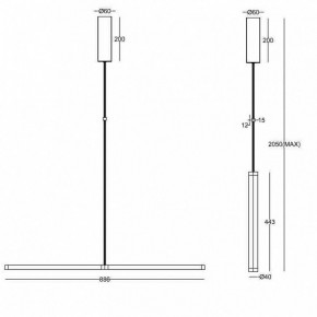 Подвесной светильник Maytoni Supersymmetry P096PL-L11BK1 в Озерске - ozersk.mebel24.online | фото 4