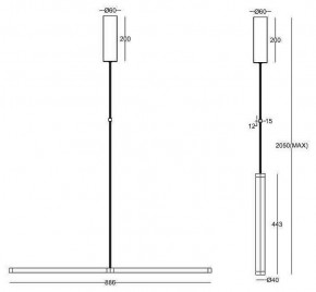 Подвесной светильник Maytoni Supersymmetry P096PL-L11WK1 в Озерске - ozersk.mebel24.online | фото 4