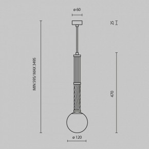 Подвесной светильник Maytoni Teatro MOD287PL-01BS в Озерске - ozersk.mebel24.online | фото 5