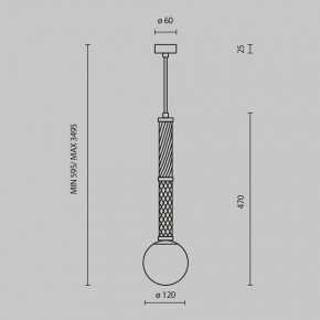 Подвесной светильник Maytoni Teatro MOD287PL-01BS1 в Озерске - ozersk.mebel24.online | фото 5