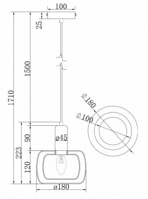 Подвесной светильник Maytoni Vision MOD411PL-01G в Озерске - ozersk.mebel24.online | фото 7