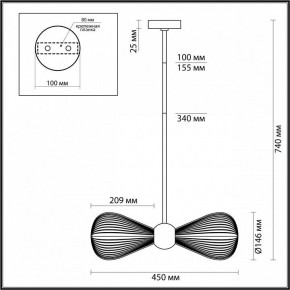 Подвесной светильник Odeon Light Elica 5402/2 в Озерске - ozersk.mebel24.online | фото 4