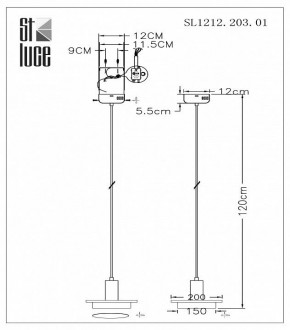Подвесной светильник ST-Luce Oltarno SL1212.203.01 в Озерске - ozersk.mebel24.online | фото 4