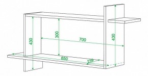 Полка книжная Домино нельсон ПК-16 в Озерске - ozersk.mebel24.online | фото 2