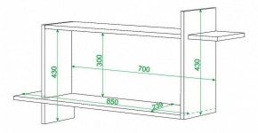 Полка книжная Домино ПК-16 в Озерске - ozersk.mebel24.online | фото 2