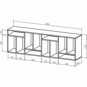 Полка книжная Офис-3 в Озерске - ozersk.mebel24.online | фото 2