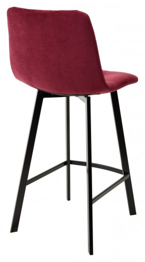 Полубарный стул CHILLI-QB SQUARE винный #16, велюр / черный каркас (H=66cm) М-City в Озерске - ozersk.mebel24.online | фото 6