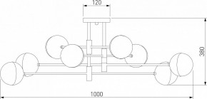 Потолочная люстра Eurosvet Nuvola 70129/8 латунь в Озерске - ozersk.mebel24.online | фото 3