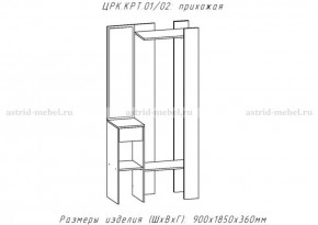 КРИТ-1 Прихожая (Делано светлый) в Озерске - ozersk.mebel24.online | фото 2