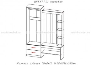 КРИТ-3 Прихожая (Анкор темный/Анкор белый) в Озерске - ozersk.mebel24.online | фото 2