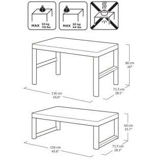 Раскладной стол Лион с регулируемой высотой столешницы (Lyon rattan table) графит (h400/650) в Озерске - ozersk.mebel24.online | фото 4