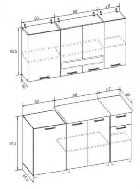 РИО-2 ЛДСП Кухонный гарнитур 1,7 м в Озерске - ozersk.mebel24.online | фото 7