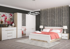 Шкаф 2-х створчатый АНТАЛИЯ (Сонома/Белый софт) в Озерске - ozersk.mebel24.online | фото 3