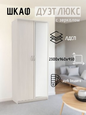 Шкаф 2-х створчатый Дуэт Люкс с зеркалом в Озерске - ozersk.mebel24.online | фото 5