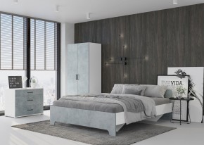Шкаф 2-х створчатый VICTOR (Белый/Бетон) в Озерске - ozersk.mebel24.online | фото 3