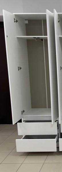 Шкаф 2-ств. с 2 ящиками и вешалкой "Бьянко" в Озерске - ozersk.mebel24.online | фото 2