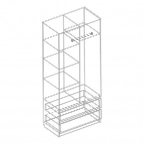 Шкаф 2-ств. с 2 ящиками "Бьянко" в Озерске - ozersk.mebel24.online | фото 5