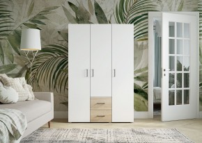 Шкаф 3-х створчатый с ящиками VICTOR (Сонома-Белый) в Озерске - ozersk.mebel24.online | фото 3