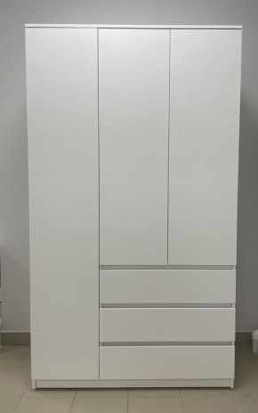 Шкаф 3-ств. с 3 ящиками "Бьянко" в Озерске - ozersk.mebel24.online | фото 3