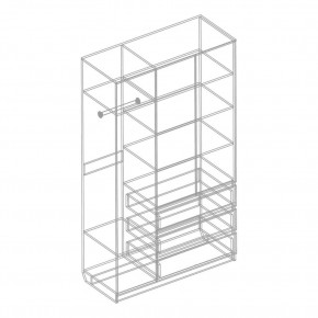 Шкаф 3-ств. с 3 ящиками "Бьянко" в Озерске - ozersk.mebel24.online | фото 5