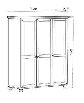 Шкаф 30 Вествик трёхдверный, массив сосны, цвет белый в Озерске - ozersk.mebel24.online | фото 2