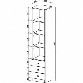 Шкаф для белья Бостон-3 в Озерске - ozersk.mebel24.online | фото 3