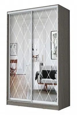 Шкаф-купе ХИТ 24-12/2-66 РОМБ БОЛЬШОЙ в Озерске - ozersk.mebel24.online | фото