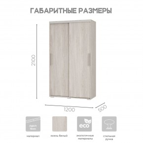 Шкаф-купе ШКК-11 (ясень белый) в Озерске - ozersk.mebel24.online | фото 7