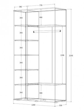Шкаф Норден 1200 (Белый текстурный) в Озерске - ozersk.mebel24.online | фото 3