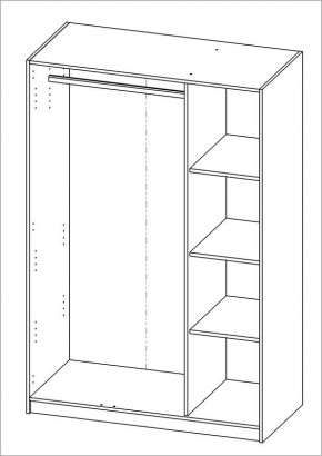 Шкаф ОРИОН трехдверный, цвет Дуб Венге в Озерске - ozersk.mebel24.online | фото 3