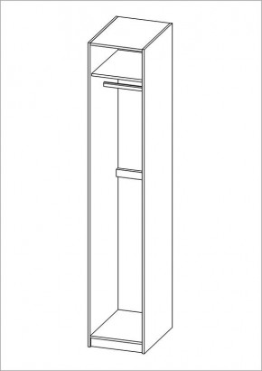 Шкаф ПЕГАС однодверный, цвет Дуб Венге в Озерске - ozersk.mebel24.online | фото 3
