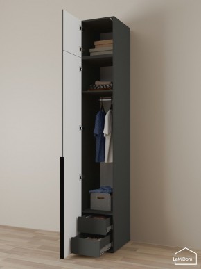 Шкаф с антресолью Linnea MHR-1A-3 2450х400х510 (Графит-М 11.1.25) в Озерске - ozersk.mebel24.online | фото 5